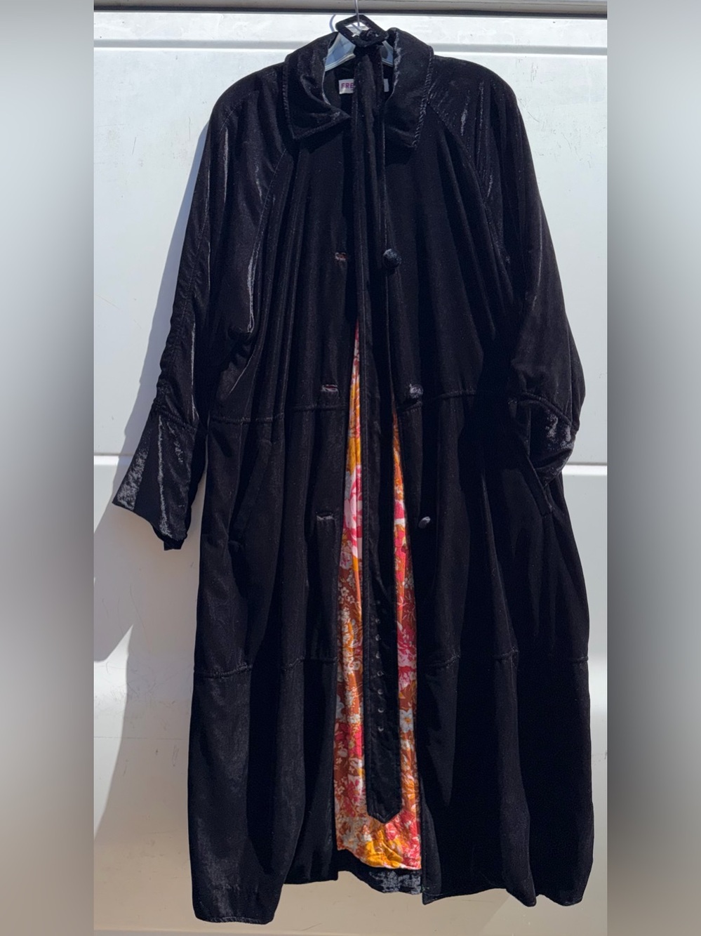 Free people coat jacket in black velour